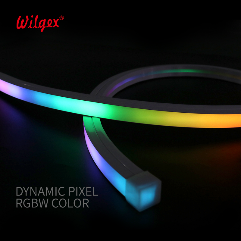 Factory Outdoor Building Smart LED Neon Light Strip 5m WS2811 Pixel RGB LED Programmable Rope Lighting ETL Certified Silicone