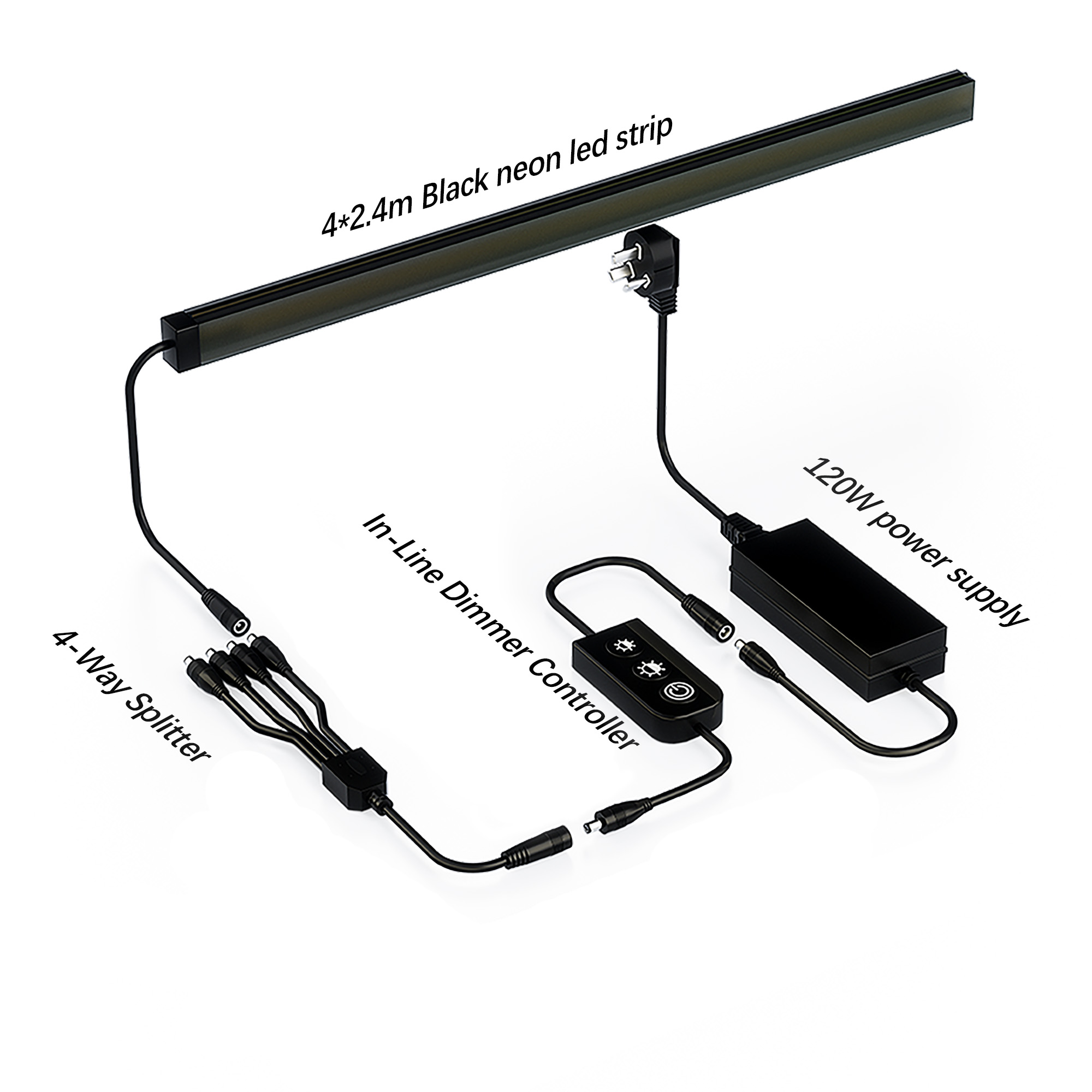 Smart APP Control Plug-in Play Flexible Copper Channel IP67 LED Lighting Slat Wall Wood Panel Decoration Solution Kits