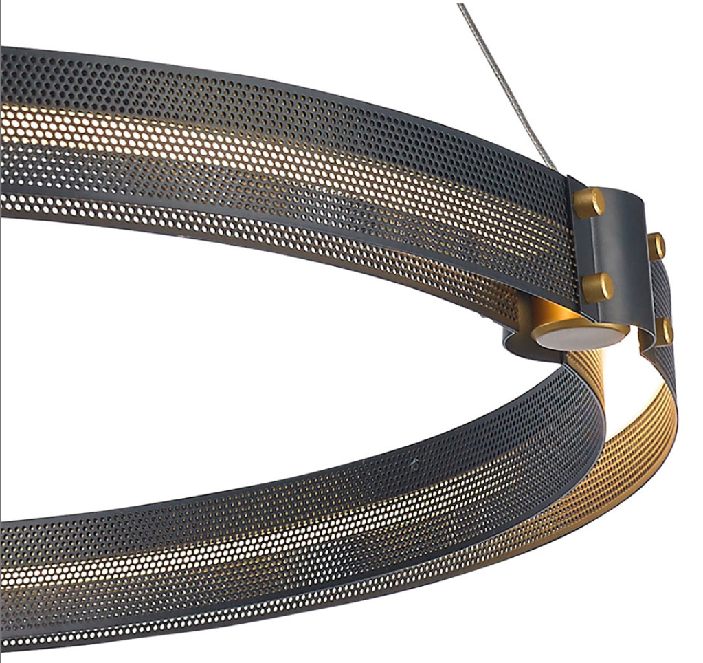 Hospitality Hotel Public Area Lobby Lounge Ring Pendant Light Fixture Chandelier Lighting
