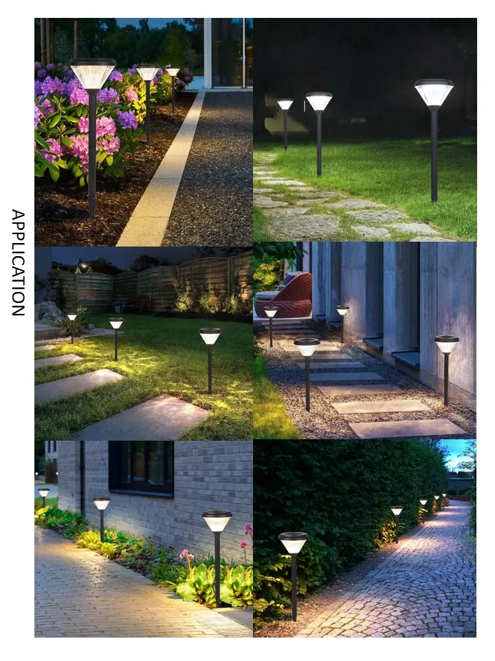 Outdoor Commercial Minimalistic Energy Saving LED Aluminum Garden Solar Lighting Details