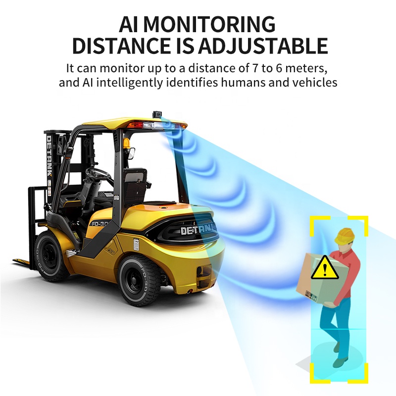 bluespot tail laser led zone red light warning pedestrian blue spot safety camera ai forklift collision avoidance system
