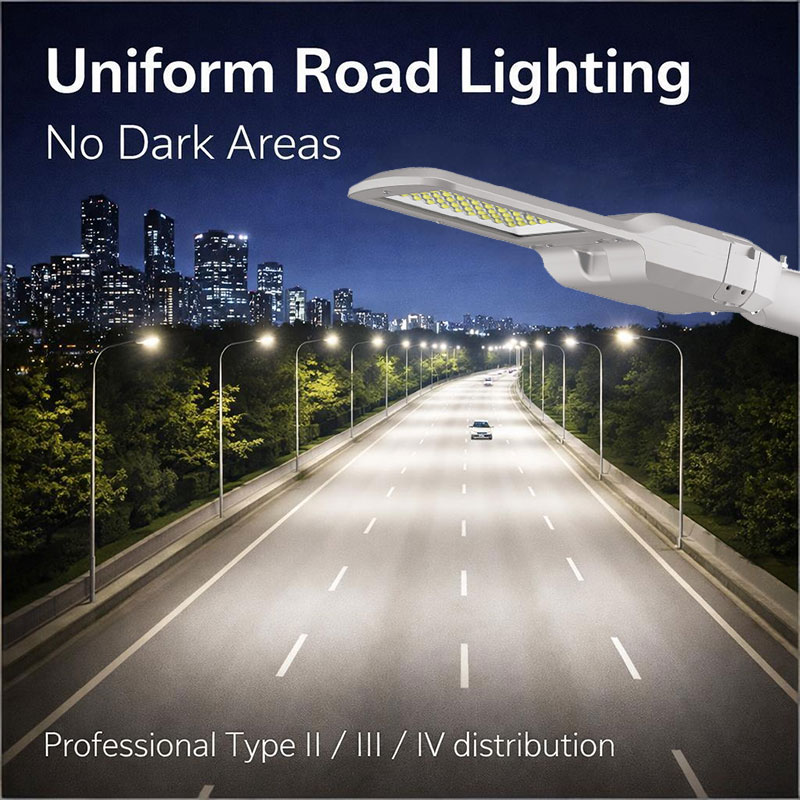 150W LED Street Light for Municipal Road Lighting IP66 170lm/W AC Outdoor Street Lamp UKCA Energy Saving