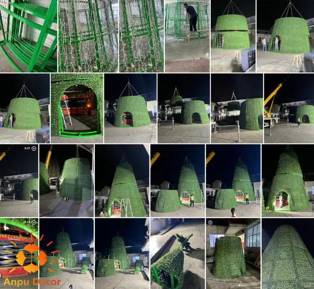 Decor Commercial PVC Artificial LED Giant Outdoor Everest Lighting Christmas Tree Detail 3