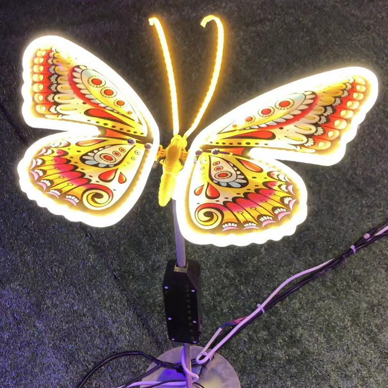 LED Butterfly 3D Outdoor Christmas Decorations IP65 Landscape Lighting Insect Lamps