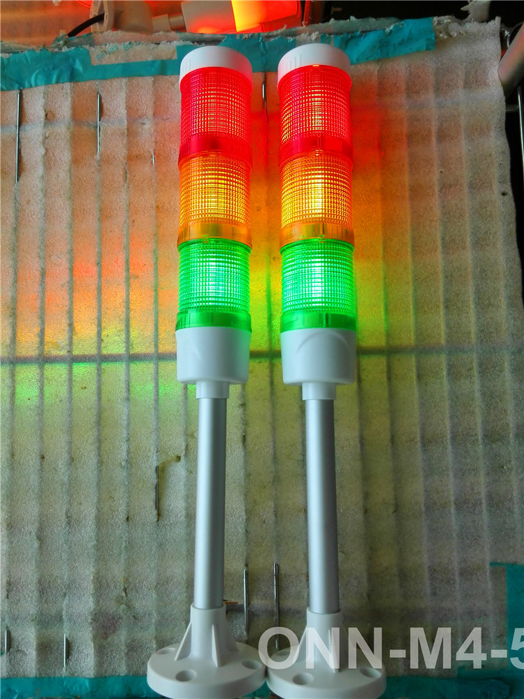 ONN-M4-50 CE Approved Tri-color Led Signal Tower Light RYGBW 24V/220V Stack Light Tower Light