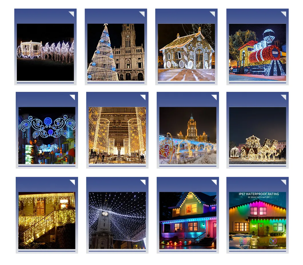 Commercial Grade Outdoor LED String Lighting for Christmas Street Event Decoration