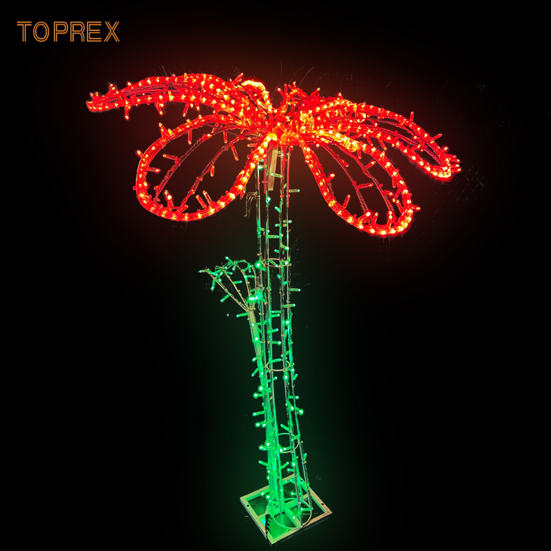 Toprex Commercial Center Christmas Decorations Extra-Large Flower Outdoor Garden LED Light Displays Lighting