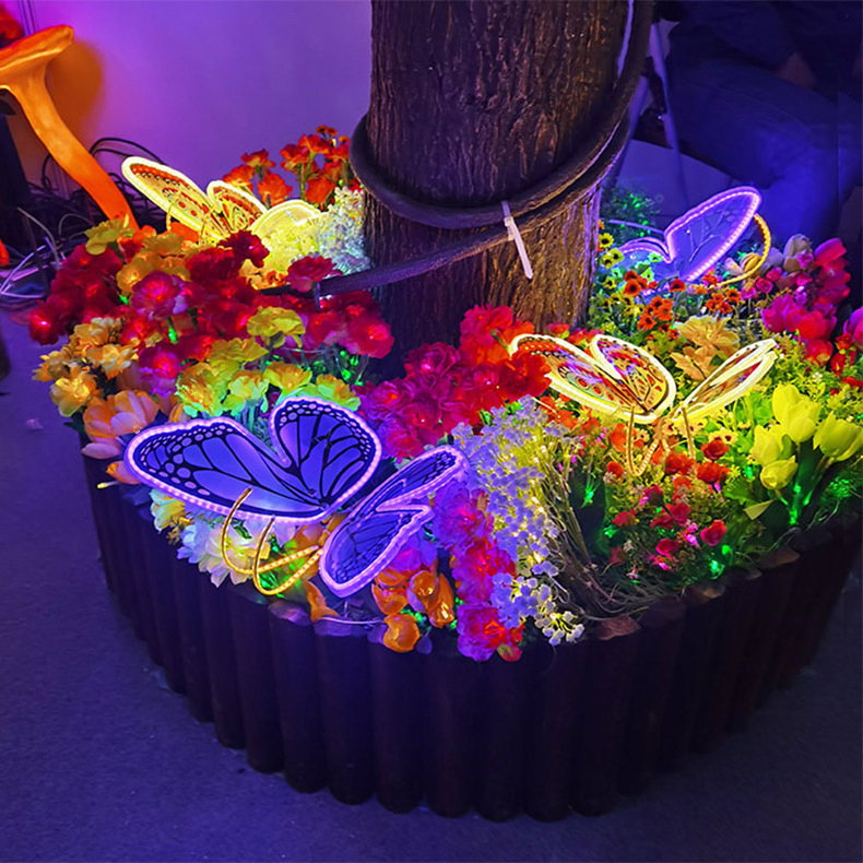 Christmas Holiday Event Planning Creative Products Outdoor IP65 LED Lighted Butterfly Villa Landscape Cheap Decorations Lighting