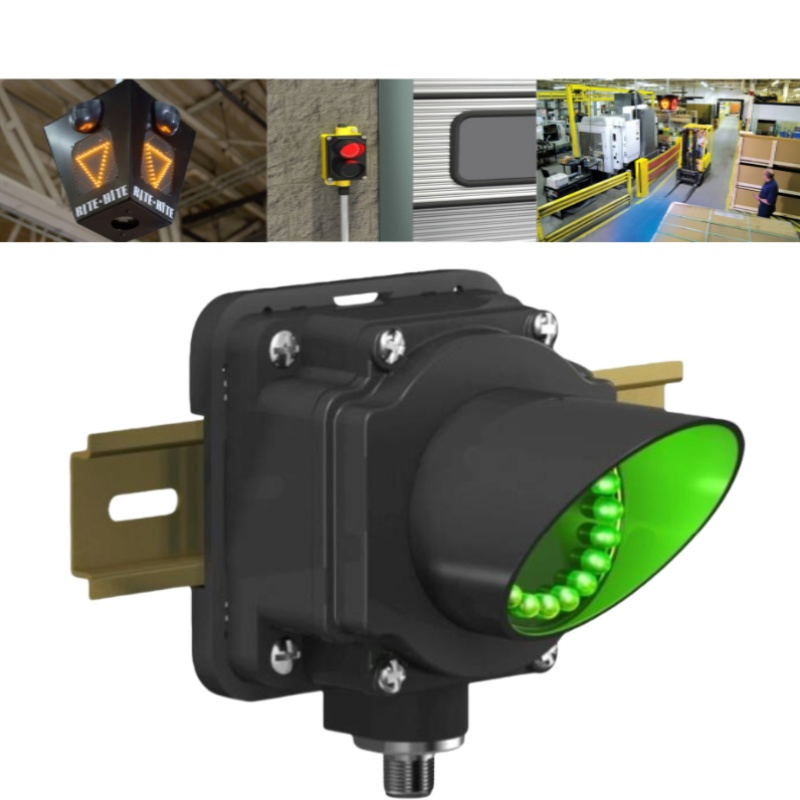 Industrial Facility Pedestrian Safety Beacons Motion Activated Alerts LED Traffic Signal Lamp