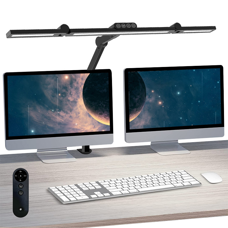 Double Head Monitor Light Bar LED Desk Lamp For Monitor Studio Reading Home Office Study Nail Tech Table Lamps