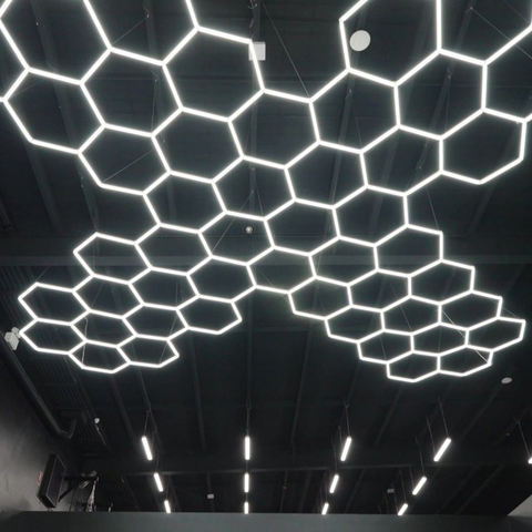 Waterproof Hexagon Cellular LED Lighting Systems for Garage &amp; Warehouse - OEM Manufacturing
