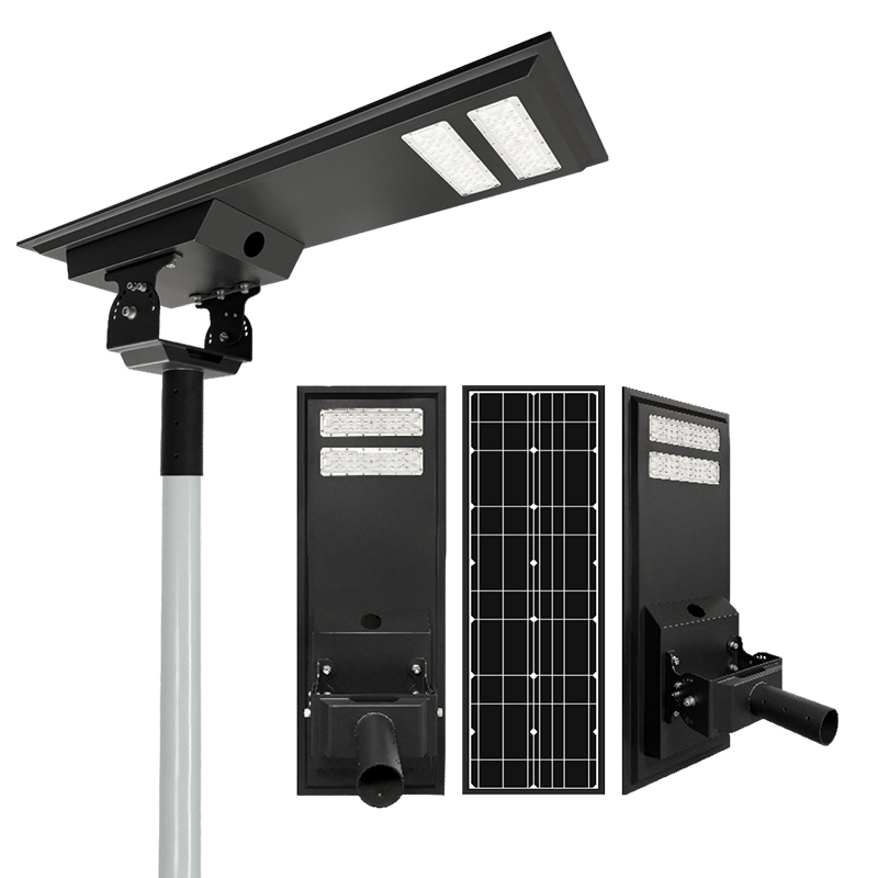 50W 70W 80W 100W Integrated Solar LED Street Light for Outdoor Use IP65 Rating Battery Power Supply