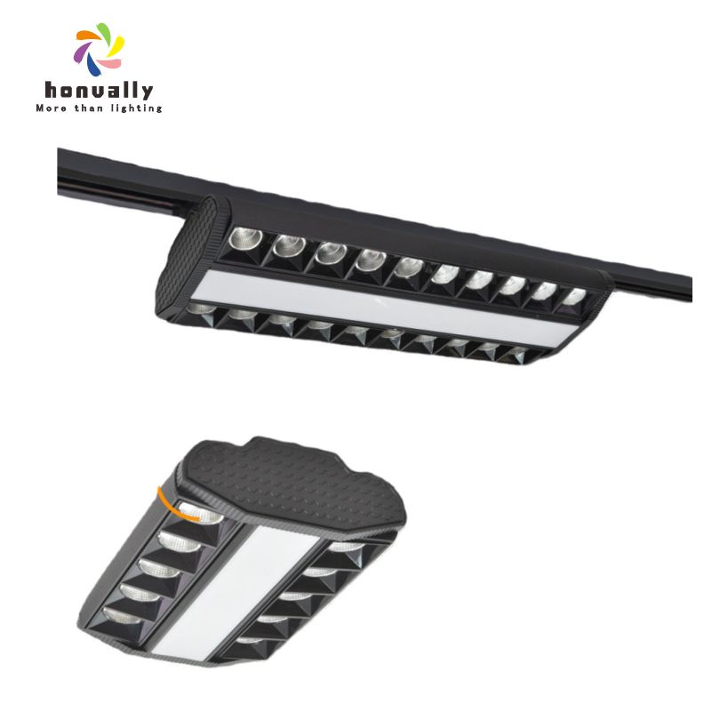 Linear Suspended Track Lighting System 1500mm, High Ceiling Commercial LED Track Light for Restaurant Hotel Gallery, 80W