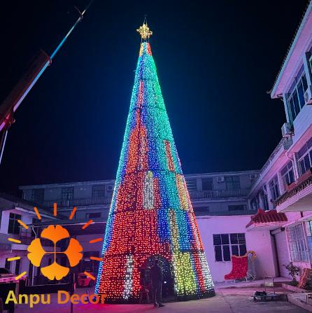 Anpu Decor Commercial PVC Artificial LED 20FT 30FT 40FT 50FT Giant Outdoor Everest Lighting Christmas Tree (Xmas)