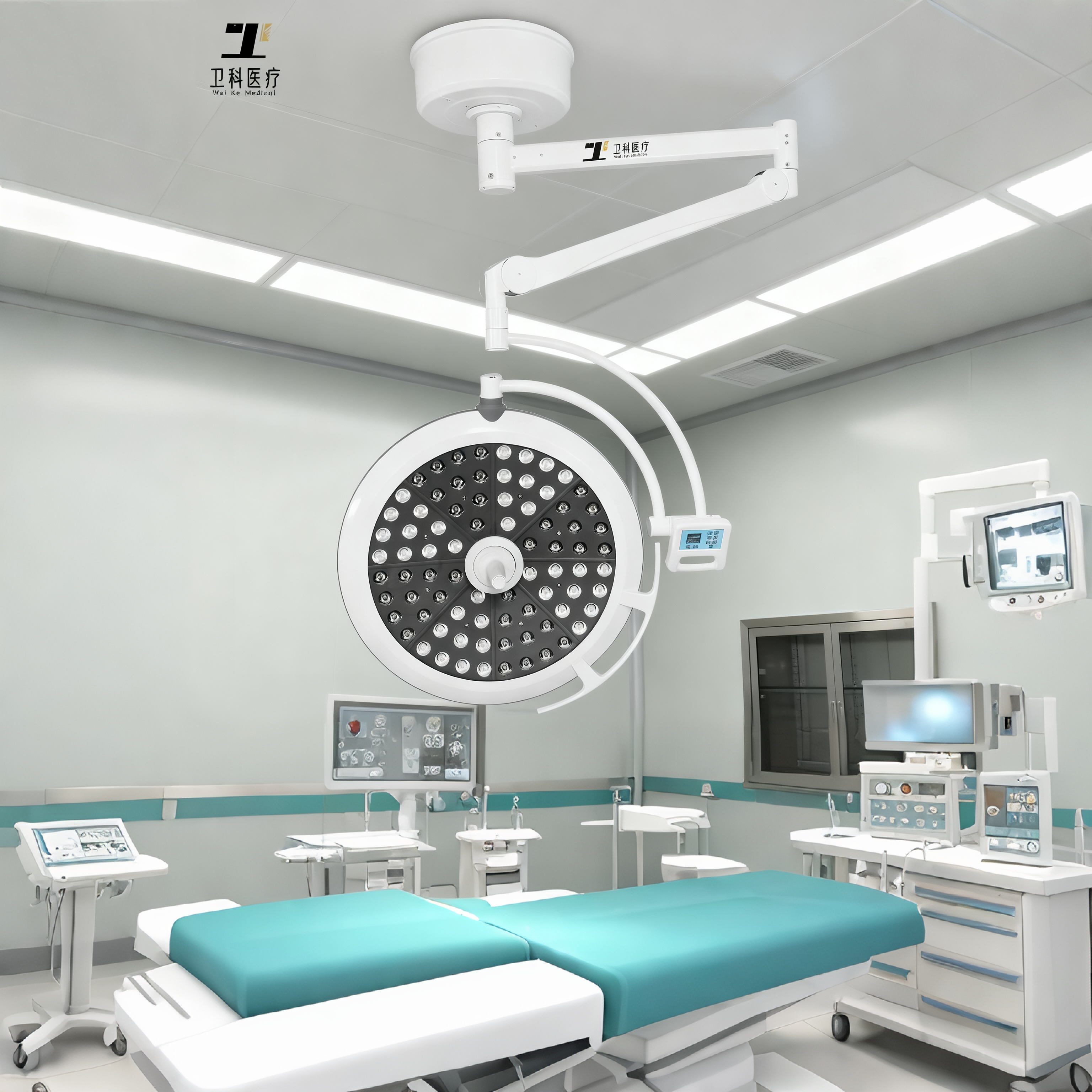 Intelligent Dimming Operation Theater Light Wall Mount Operating Room Surgical Lamp Light Led for Emergency Room