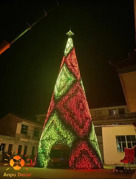 Decor Commercial PVC Artificial LED Giant Outdoor Everest Lighting Christmas Tree Detail 1