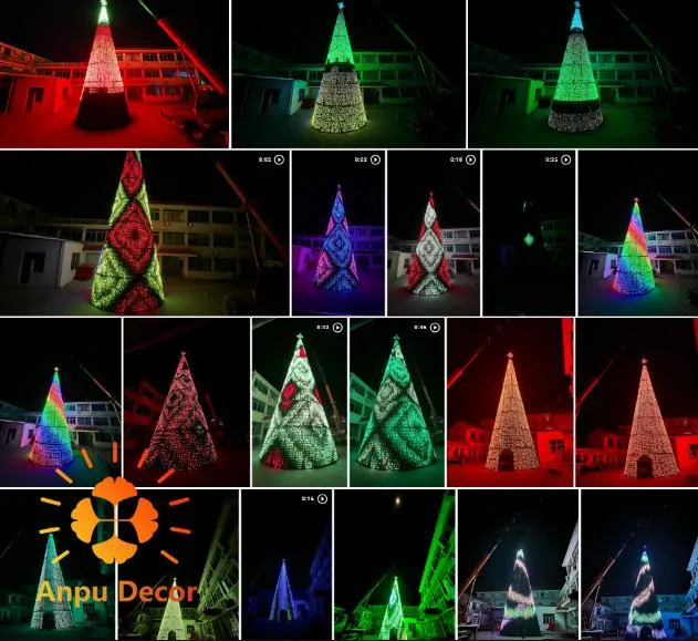 Decor Commercial PVC Artificial LED Giant Outdoor Everest Lighting Christmas Tree Detail 4