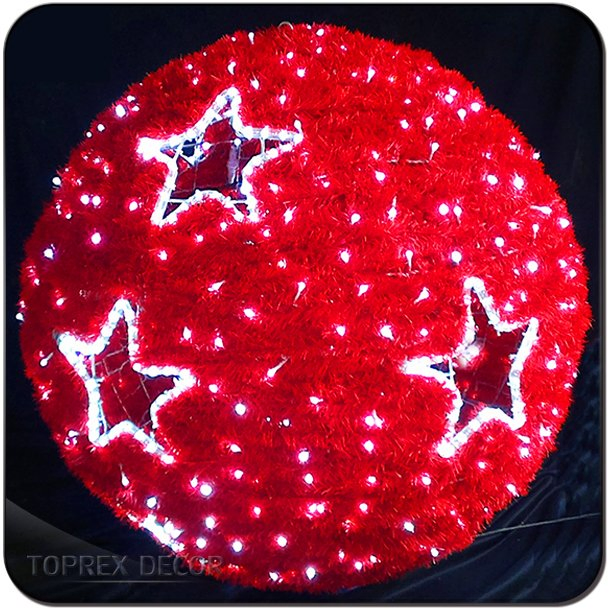 Toprex Decorative Night Lights LED Christmas Ball Ornaments Round Glass Decorations Lighting