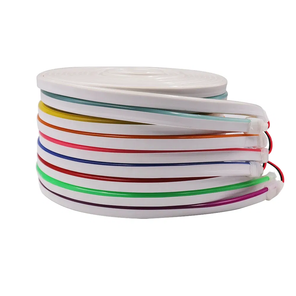 Flexible RGB LED Neon Strip Lighting with 12 Colors for Decorative Ambiance