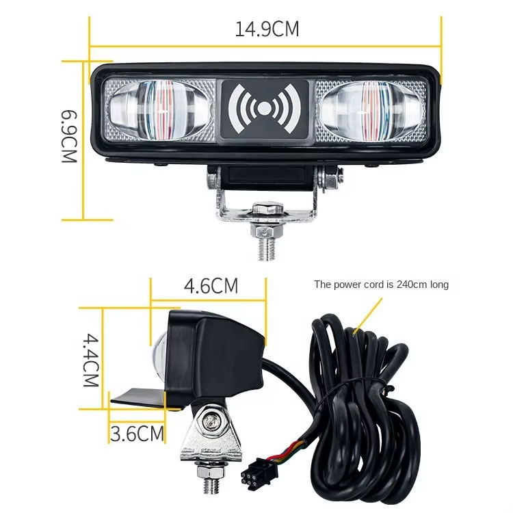 Radar Adjustable Distance Forklift Safety Area Limit Light Group Alarm System 12V 30W