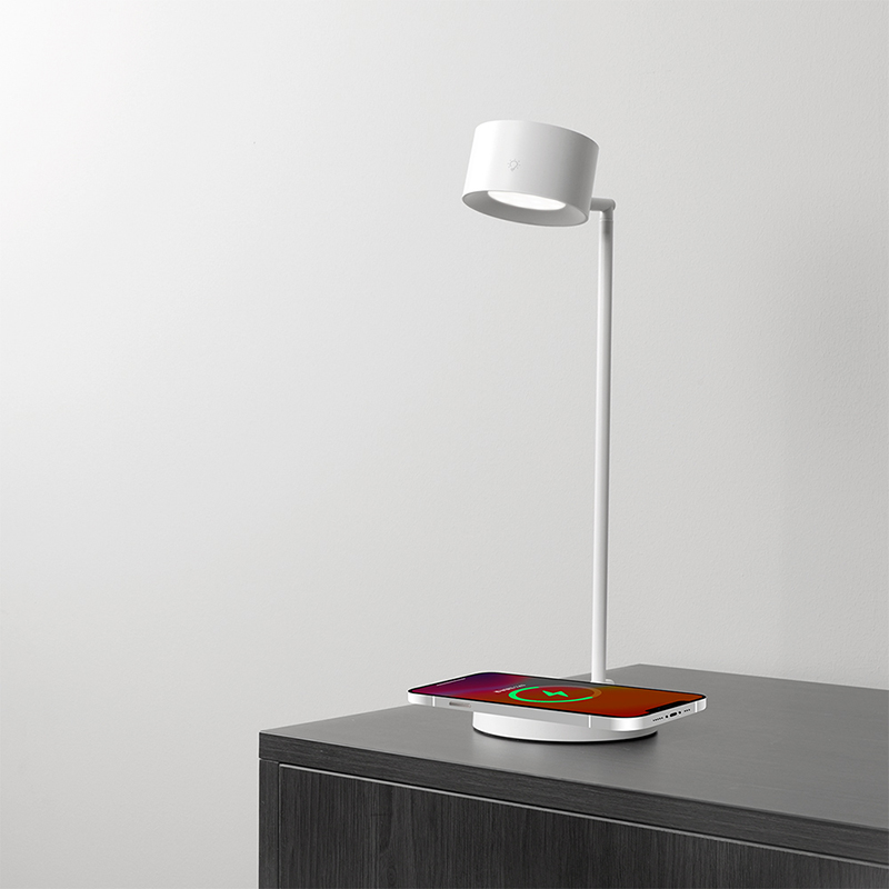 Sunset Night Light LED Desk Lamp Rechargeable Wireless Charging Study Office Table 3-Color Dimmable Cordless Reading Modern Lamp