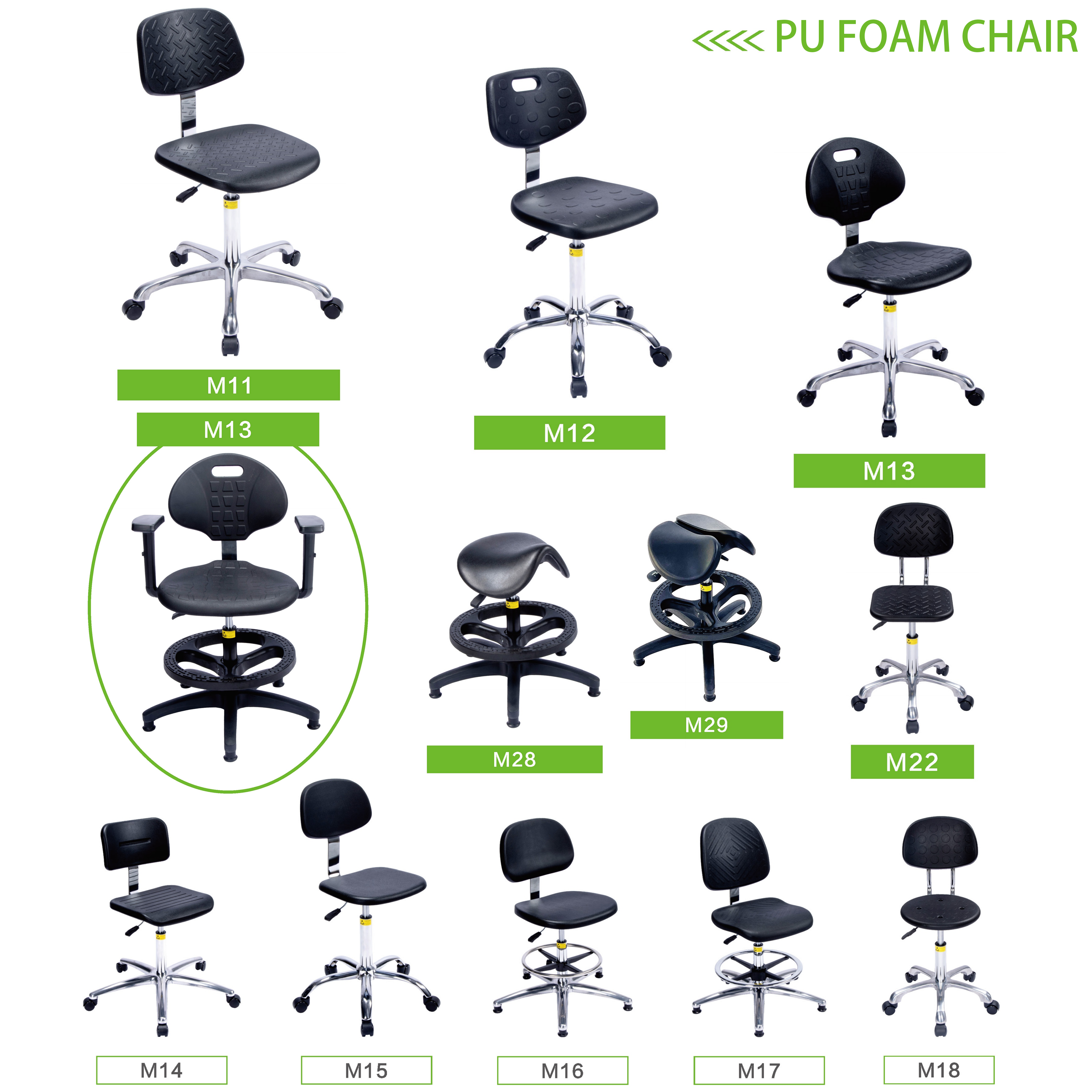 ESD Chair For Lab Professional Science School Student Computer Biology Physic Chemistry Hospital Cleanroom Industrial Workshop
