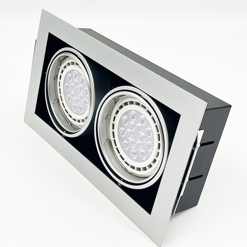 Modern 7w 15w 50w Commercial LED Downlight for Hotels Double-Head Ceiling Downlight with Adjustable Light Source for Living Room