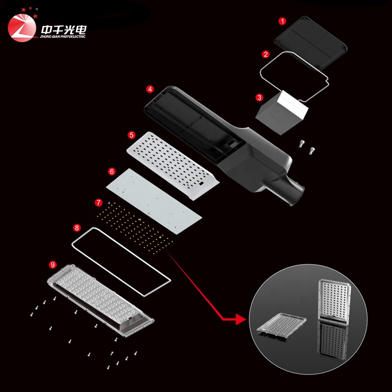 China Manufacture Wholesale New Solar Energy Smart Diecasting Aluminum Outdoor Commercial Landscape LED Solar Cell Street Light