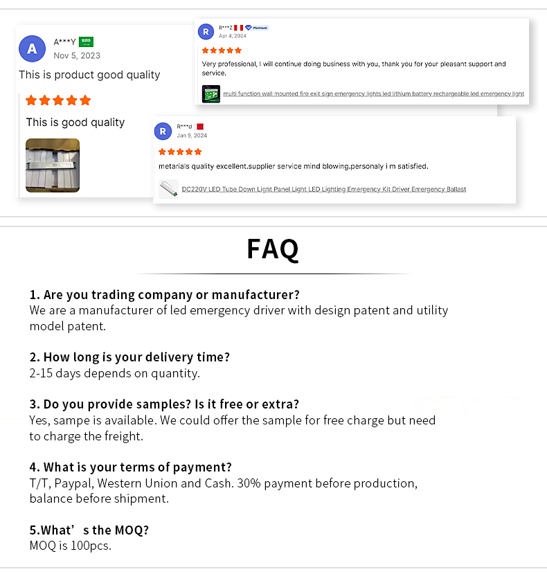 LED Emergency Battery Details