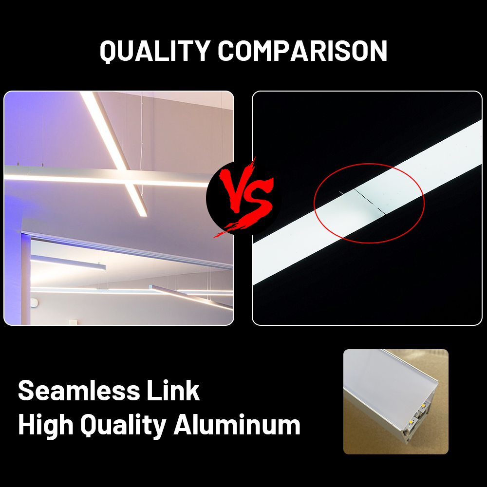 Brandon Customized Linear Light Aluminium Led Profile Lights Modern Chandelier Commercial Lighting Fixture 100-277V for Hotel