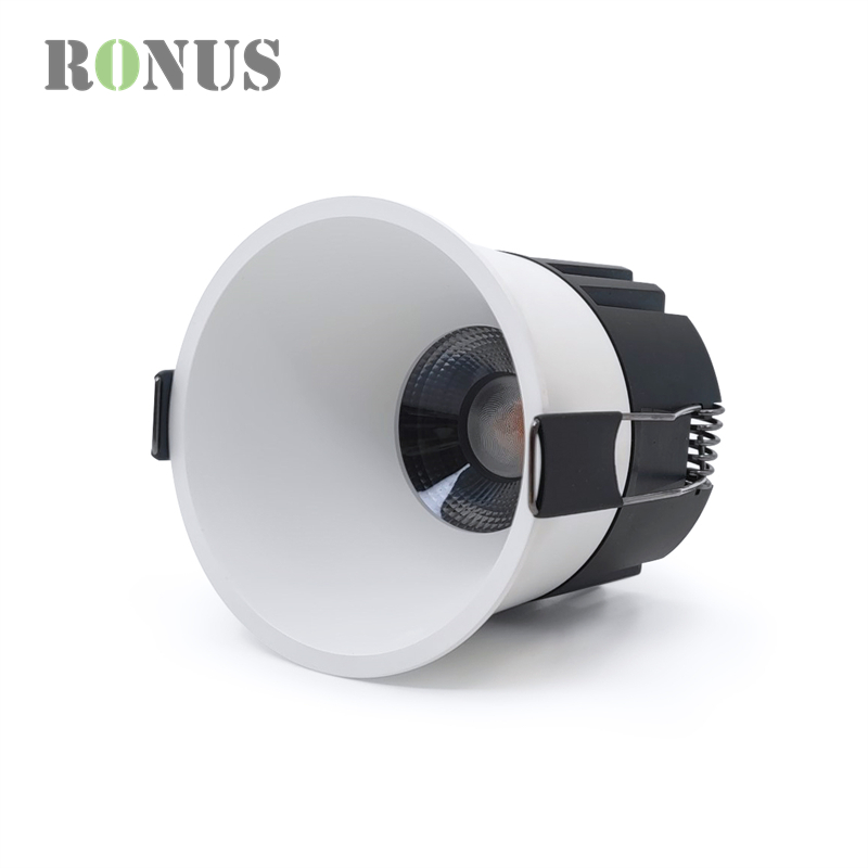 Fixed Commercial Ceiling Focus 9W Spot Down Light Anti Glare COB Recessed LED Spotlight
