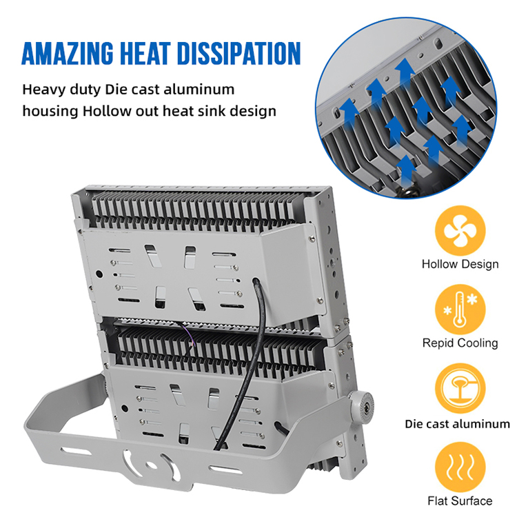 Quality Assurance Outdoor Basketball Stadium Ip65 Waterproof Die-cast Aluminum 240W 480W 720W Led High Mast Light