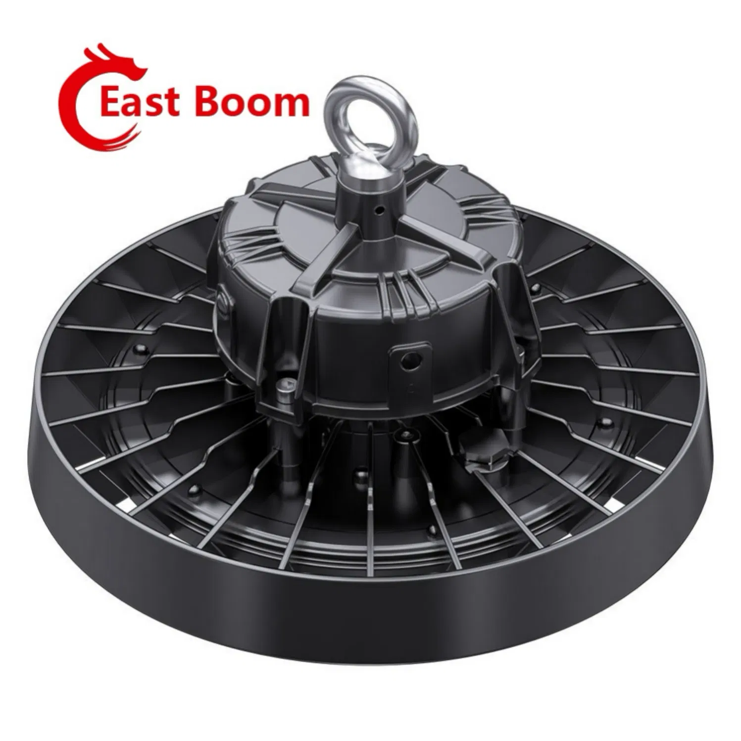 Low Noise LED Industrial Lighting Fixture with Quiet Cooling Fan for Noise Sensitive Factory Workshops