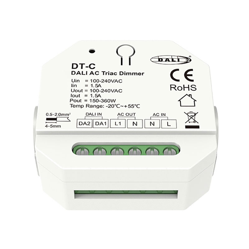 LEDEAST WiFi RF DALI Master Controller DT6 DT8 RGB CCT Tunable White Smart Lighting Control System with Tuya App