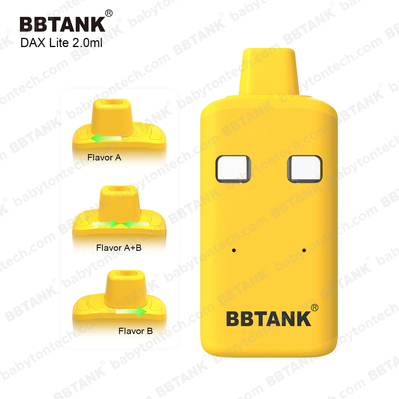 Newest Dual Chamber 1g 2g Bbtank Adjustable Voltage Live Resin Rosin Distillate Disposable Vape Dax Lite 3 Flavors
