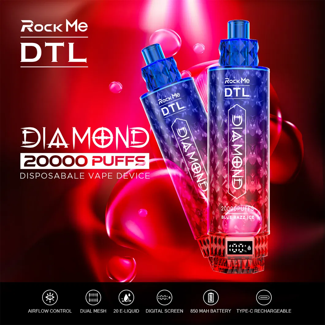 Rockme 20000 Puffs European USA Disposable Vape Bar Design