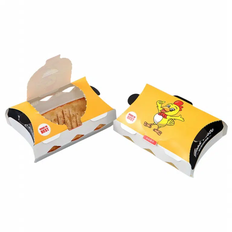 Disposable Biodegradable High End Paper Food Box Foldable Eco Friendly Sponge Lining Packaging for Takeaway