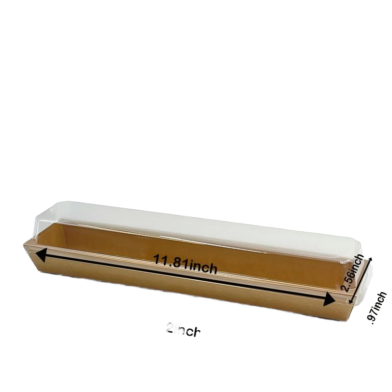 Baking Puff Box Disposable Rectangular Carton Hot-Selling Take-Out Puff Pastry Box Cake Baking Paper Box Low Moq