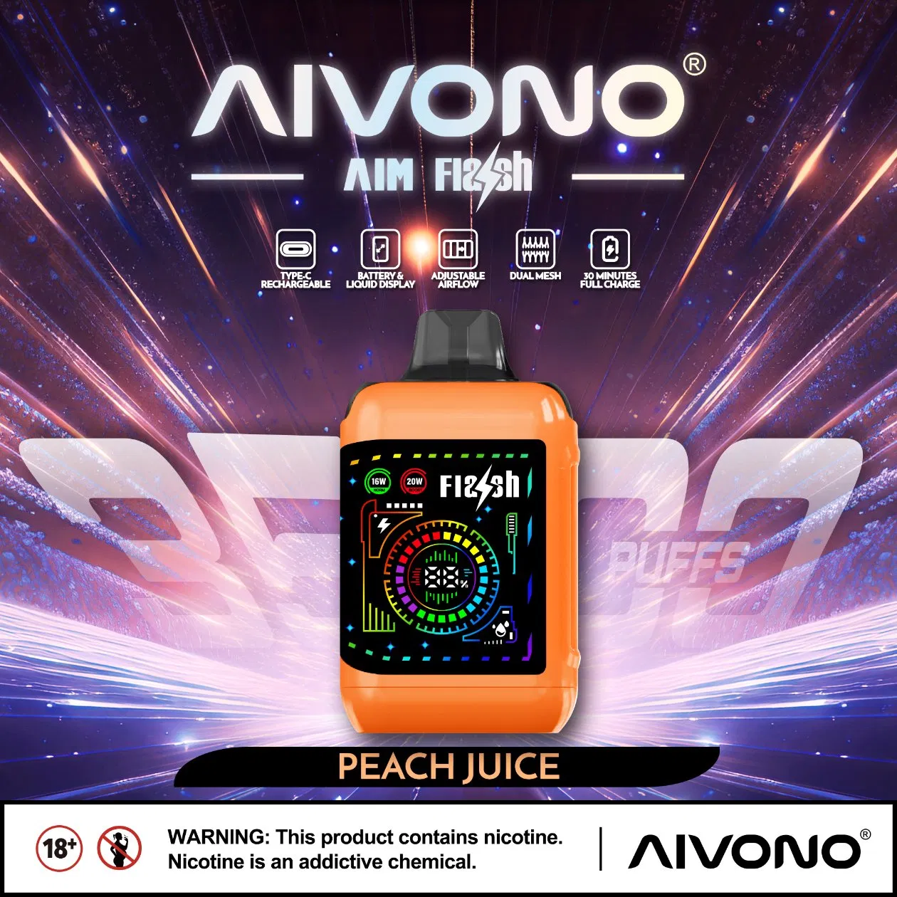 Aivono Aim Flash Factory Made in Germany Warehouse 2024 Latest Model 35000puffs Large Puff Count Disposable Vape 35K Dual Mesh Switch with Child Lock Hot