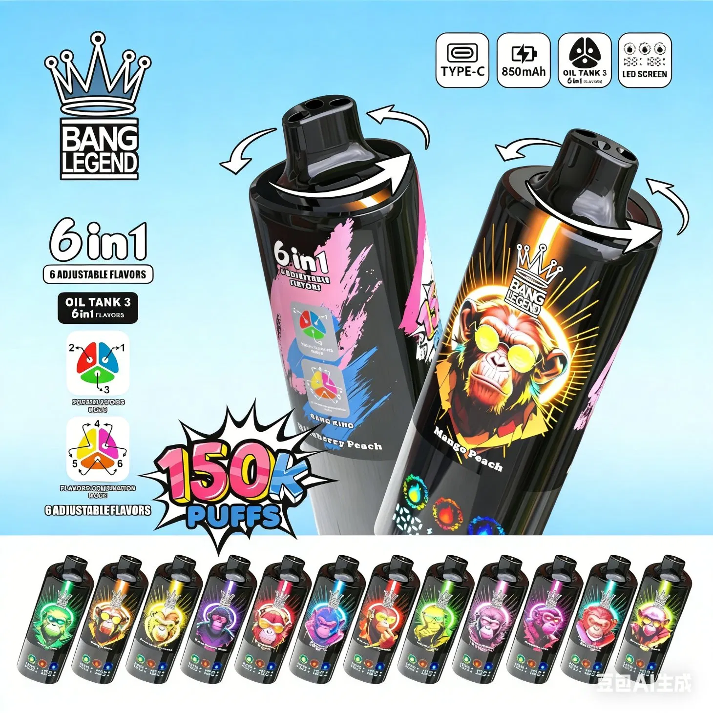 Wholesale Custom 2%/5% Nicotine Free Shisha Hookah 150K 300000/400000 Puff Pod Electronic Cigarette Empty Refill Best Rechargeable Disposable Vape