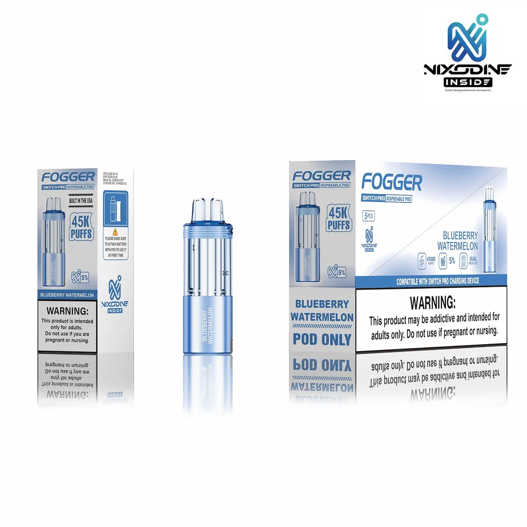 Fogger Switch PRO Nixodine Vape 45K Puffs Dual Core Nicotine-Free Disposable 29 Flavors