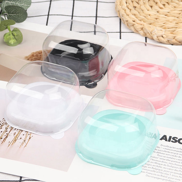Egg Yolk Puff Pastry Box Dessert Boxes Cake Transparent Containers New Disposable Plastic Packaging Box
