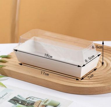 Square Plastic Sandwich Box for Cake Roll, Puff, Meat Floss, Dessert & Mooncake