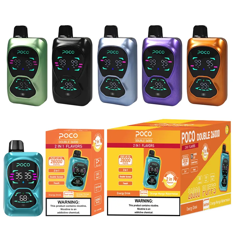 Vaper 2 in 1 Flavors 2025 Wholesale Best Poco Vape Warehouse Germany Dual Flavors Mesh Coils Poco dB26000 Puffs Disposable Vape 26000 Puffs Vaper