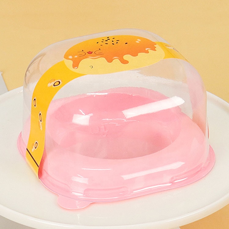 Egg Yolk Puff Pastry Box Dessert Boxes Cake Transparent Containers New Disposable Plastic Packaging Box