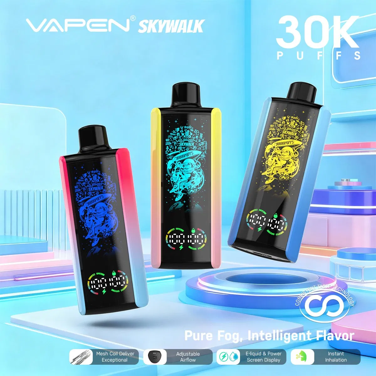 EU Warehouse Limited-Time Discount Vapen Skywalk 30K Puffs Pure Taste Long-Lasting Vape