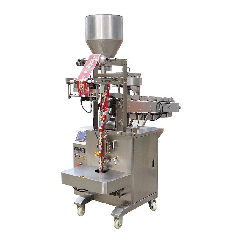 OCPACK Manual Packing Machine Bucket Type Slitting Embossing Filling Corn Puffs Snacks Cakes Tobacco Paper Film Capsule Packings