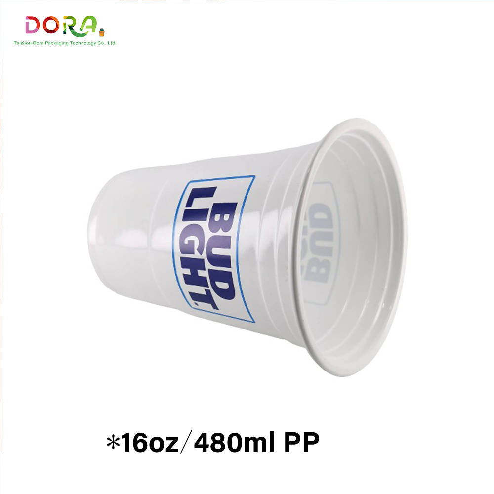 High Quality Dora Disposable PP Plastic Party Cups with Custom Logo 100 Count Modern Style Multi-Color for Beers and Sodas