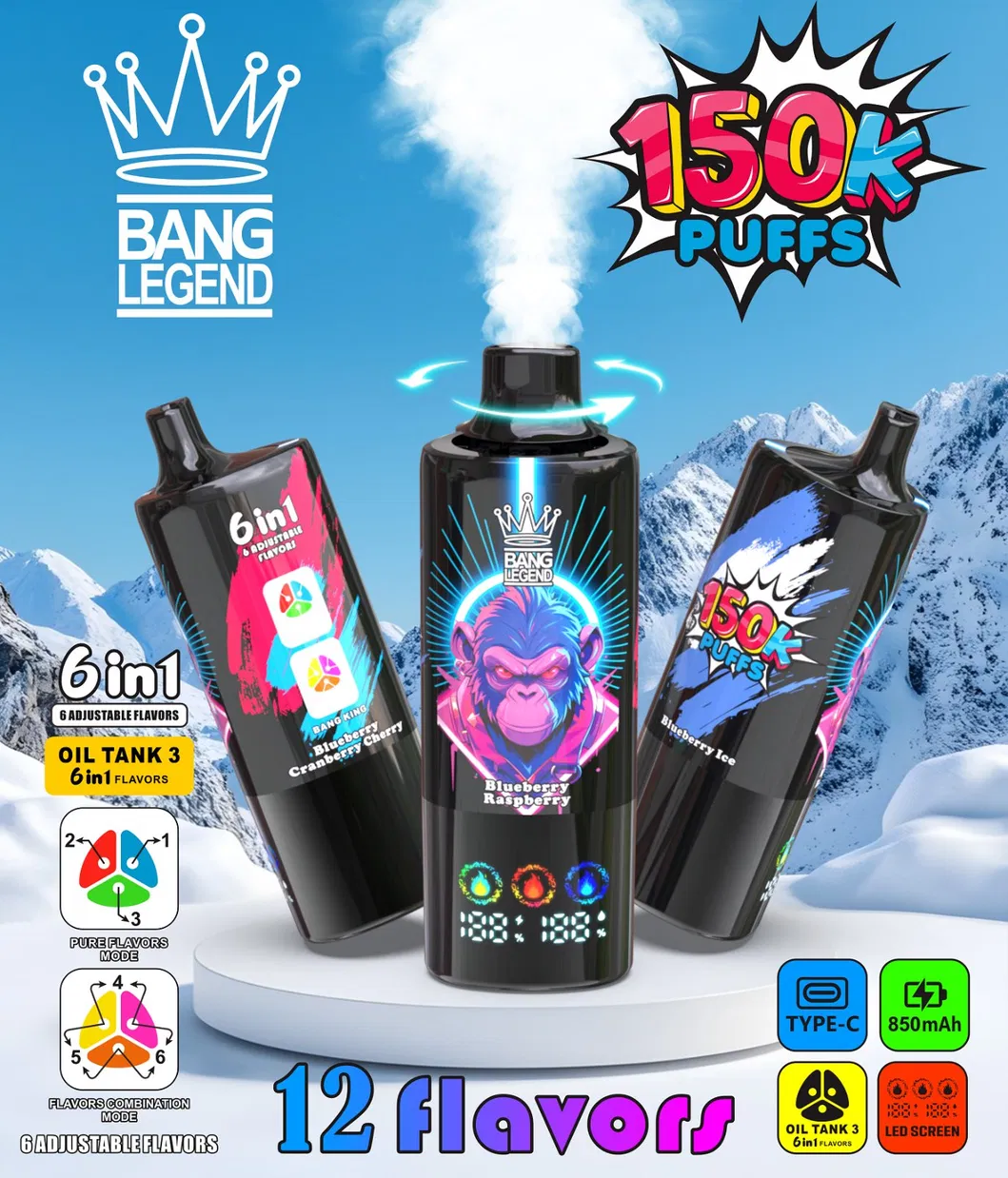 Bang Legend 150K Puffs Disposable Vape 1