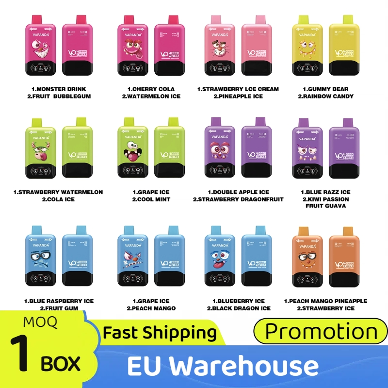 EU Warehouse Vapanda 60000 40000 45000 Puff Bar Double Twins Dual Flavors 2 in 1 Disposable Electronic Cigarette Wholesale I Vape Cheap Price Disposable Vape